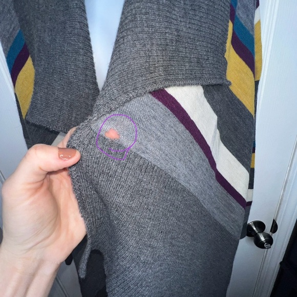 Stambecco Women’s Medium Gray Wool Knit Cardigan Sweater Top M Made In Italy - Picture 16 of 16